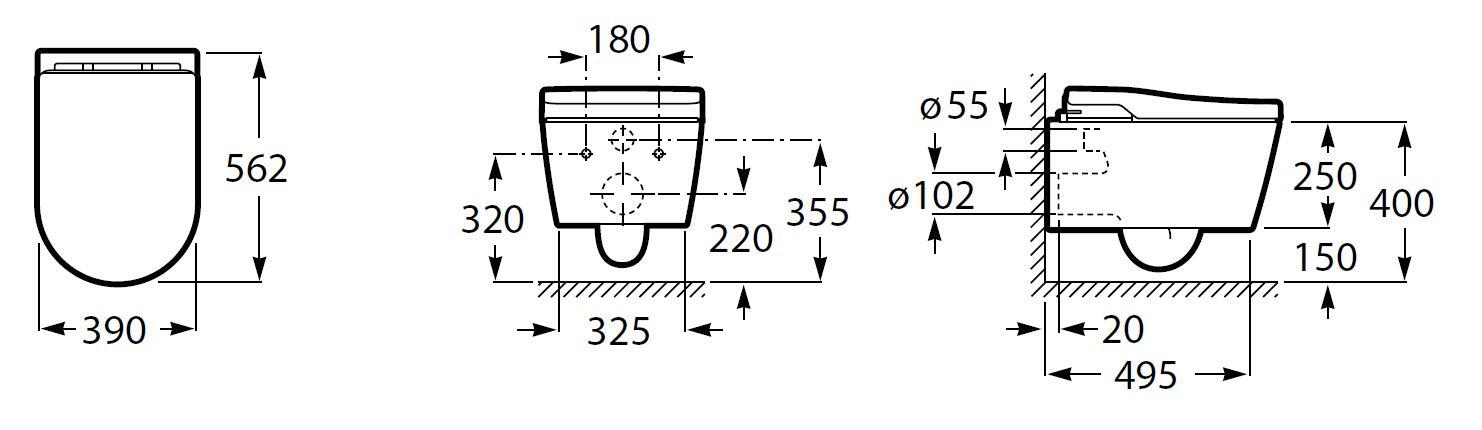 Miska WC wisząca Roca Inspira In-Wash A803060001 - 2