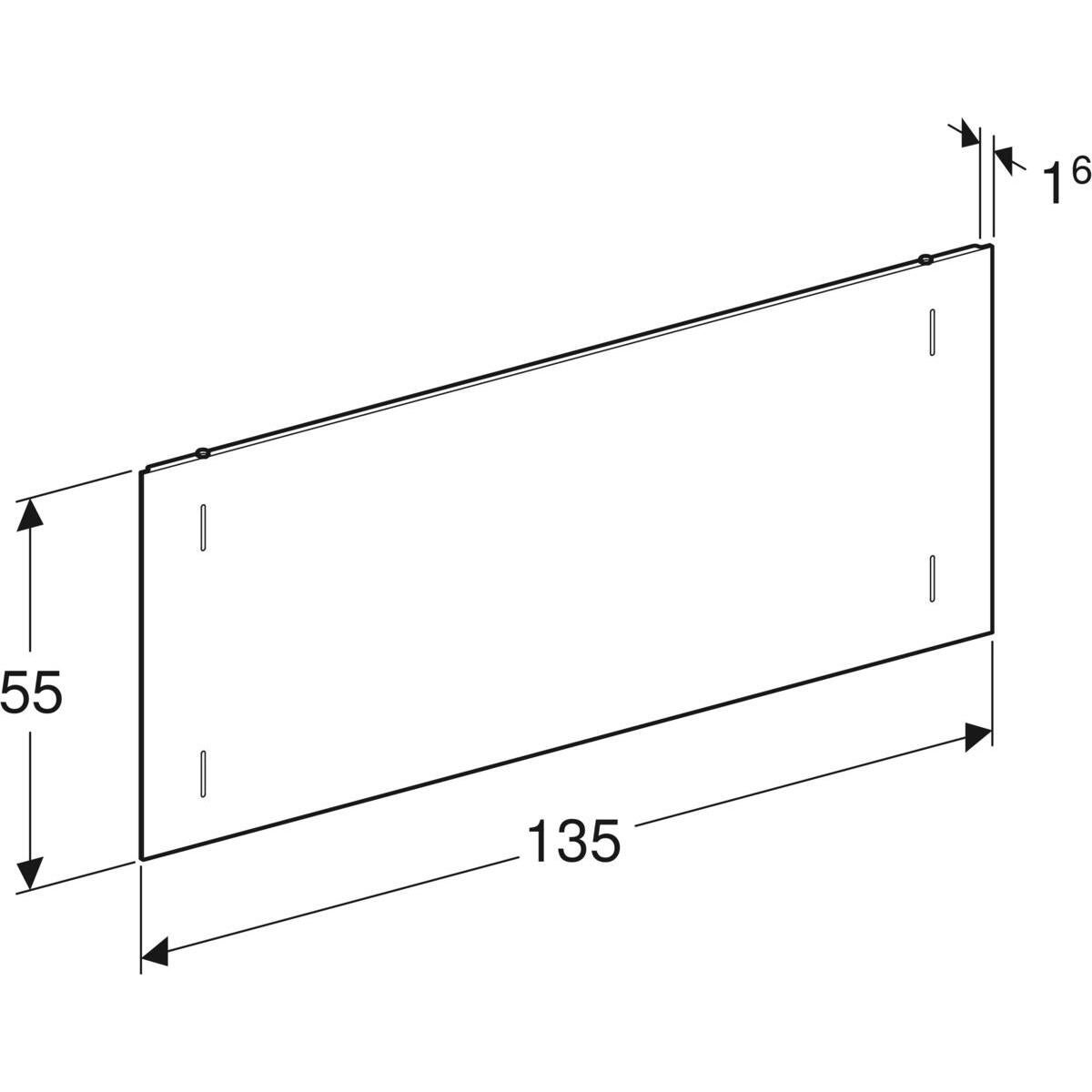 Panel do wanny Geberit Uni 2 140 cm do wanien prostokątnych Koło - 2