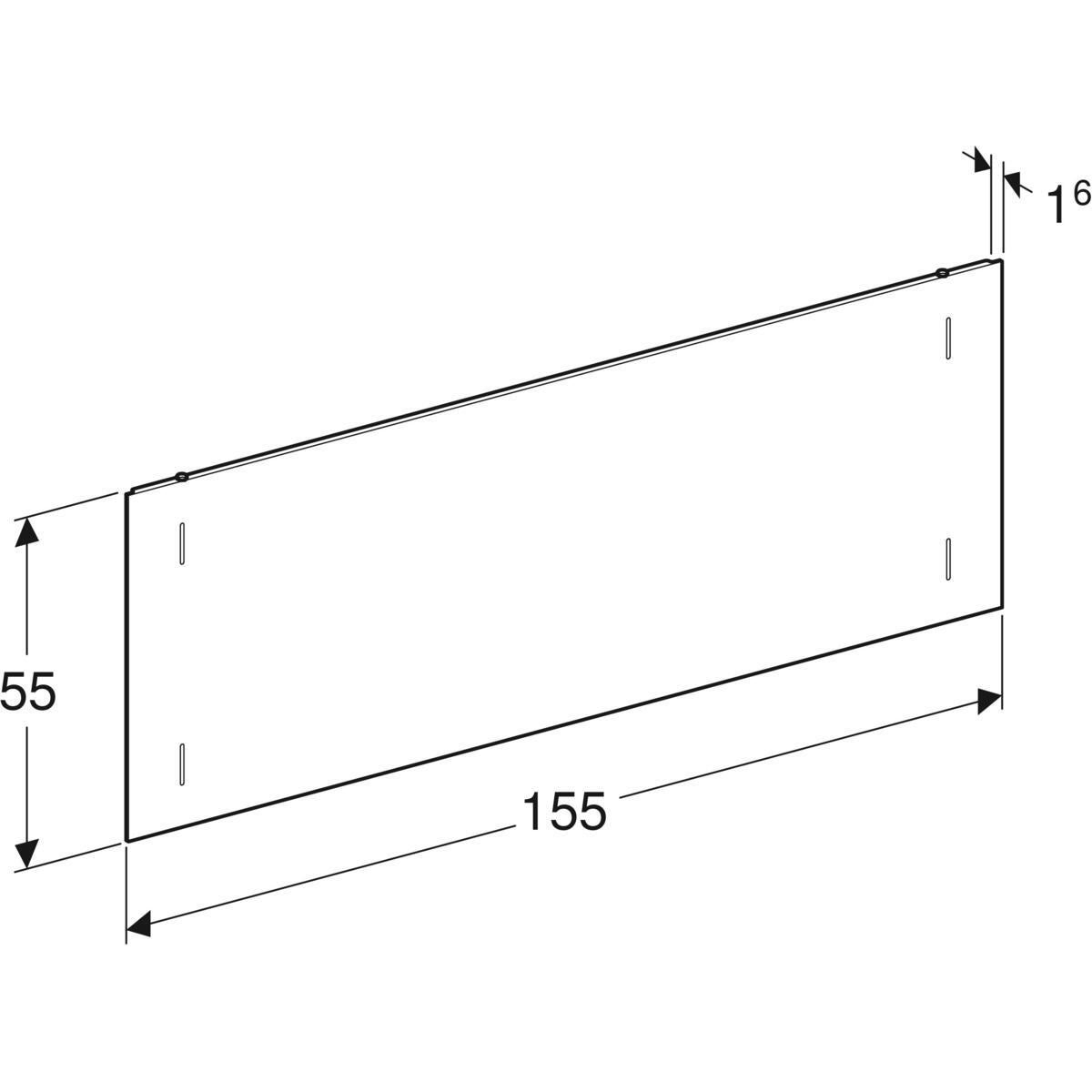 Panel do wanny Geberit Uni 2 160 cm do wanien prostokątnych Koło - 2