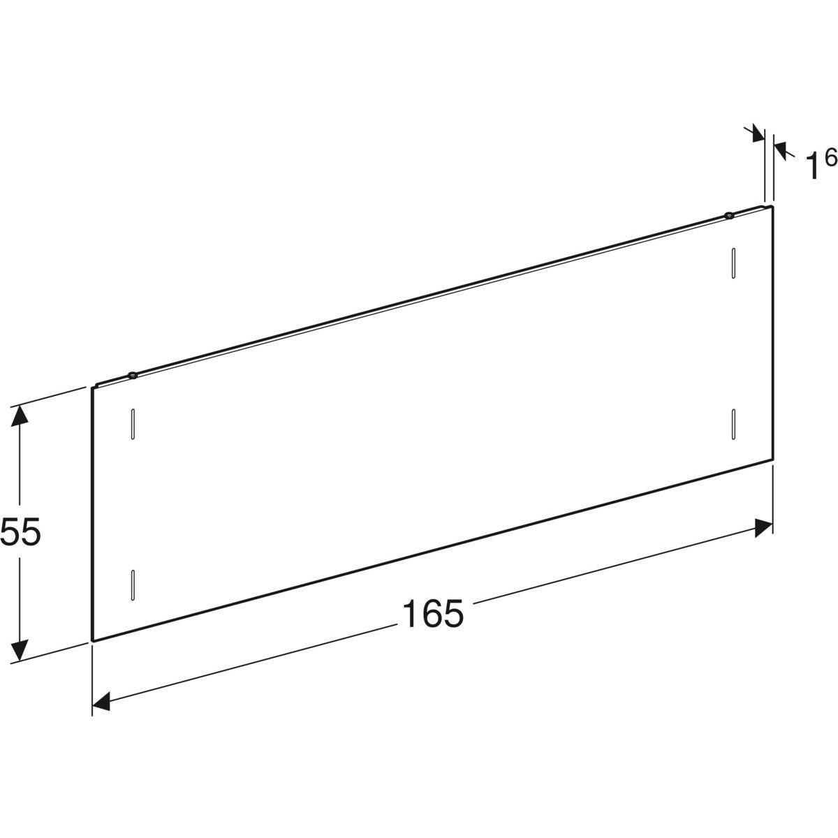 Panel do wanny Geberit Uni 2 170 cm do wanien prostokątnych Koło - 2