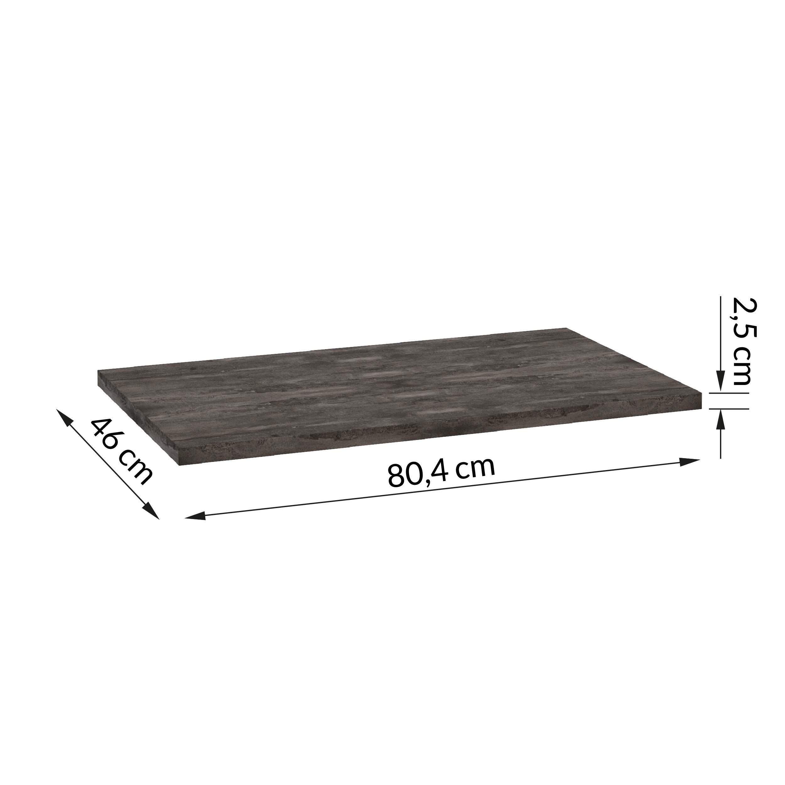 Blat Uni 80 x 46 cm czarny - 2
