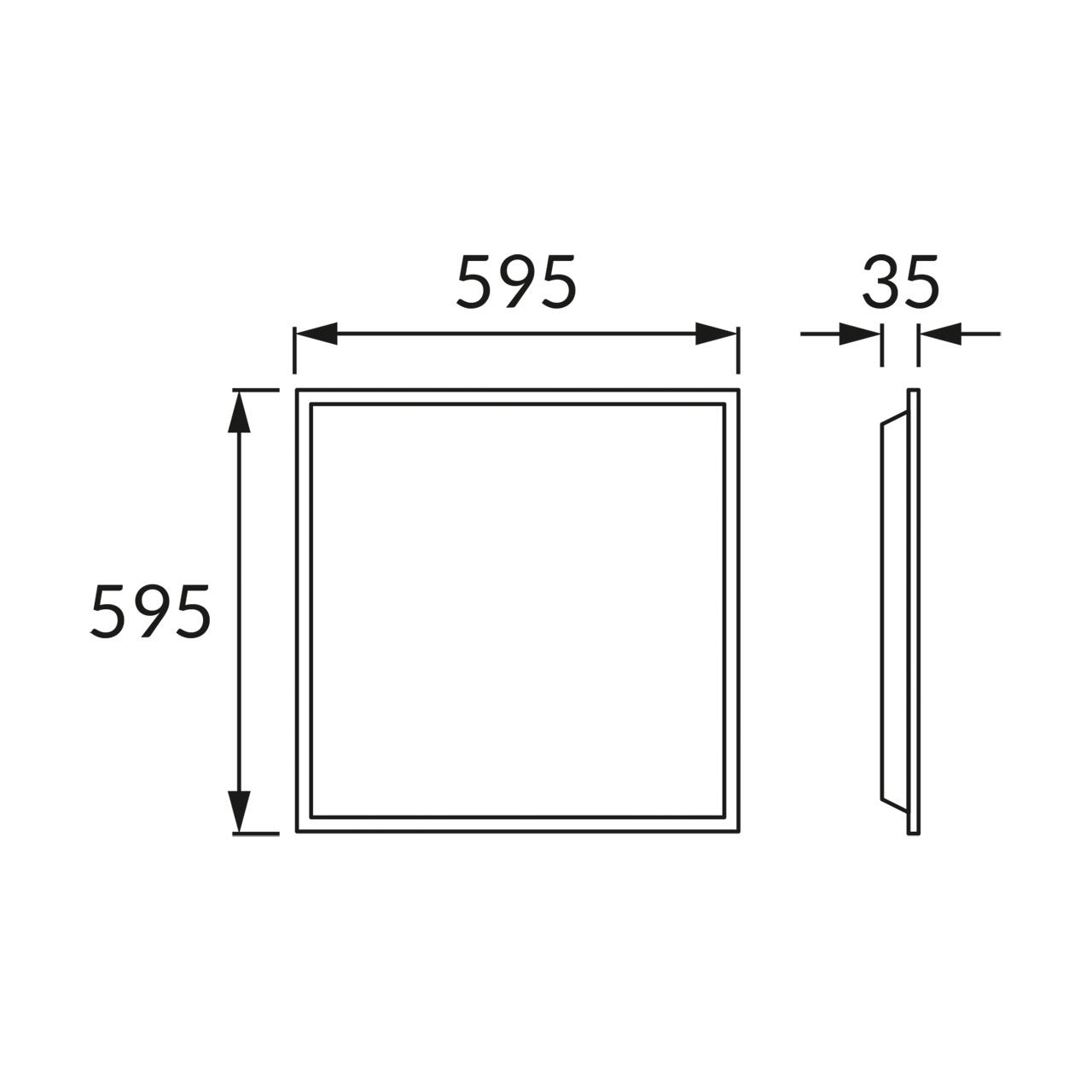 Panel wpuszczany LED Hugo 48W 4800lm 4000K IP44/20 - 3