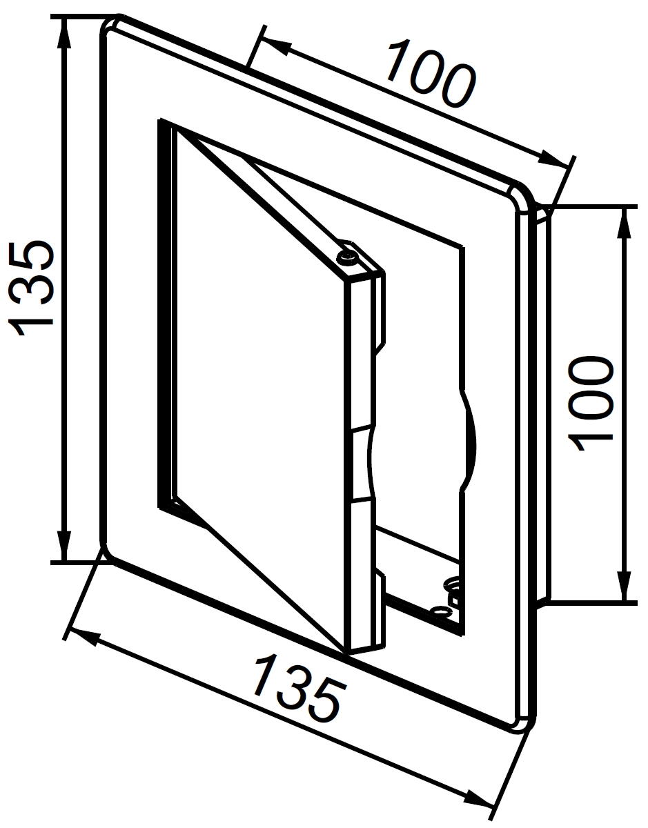 Drzwiczki rewizyjne 10x10 białe - 2