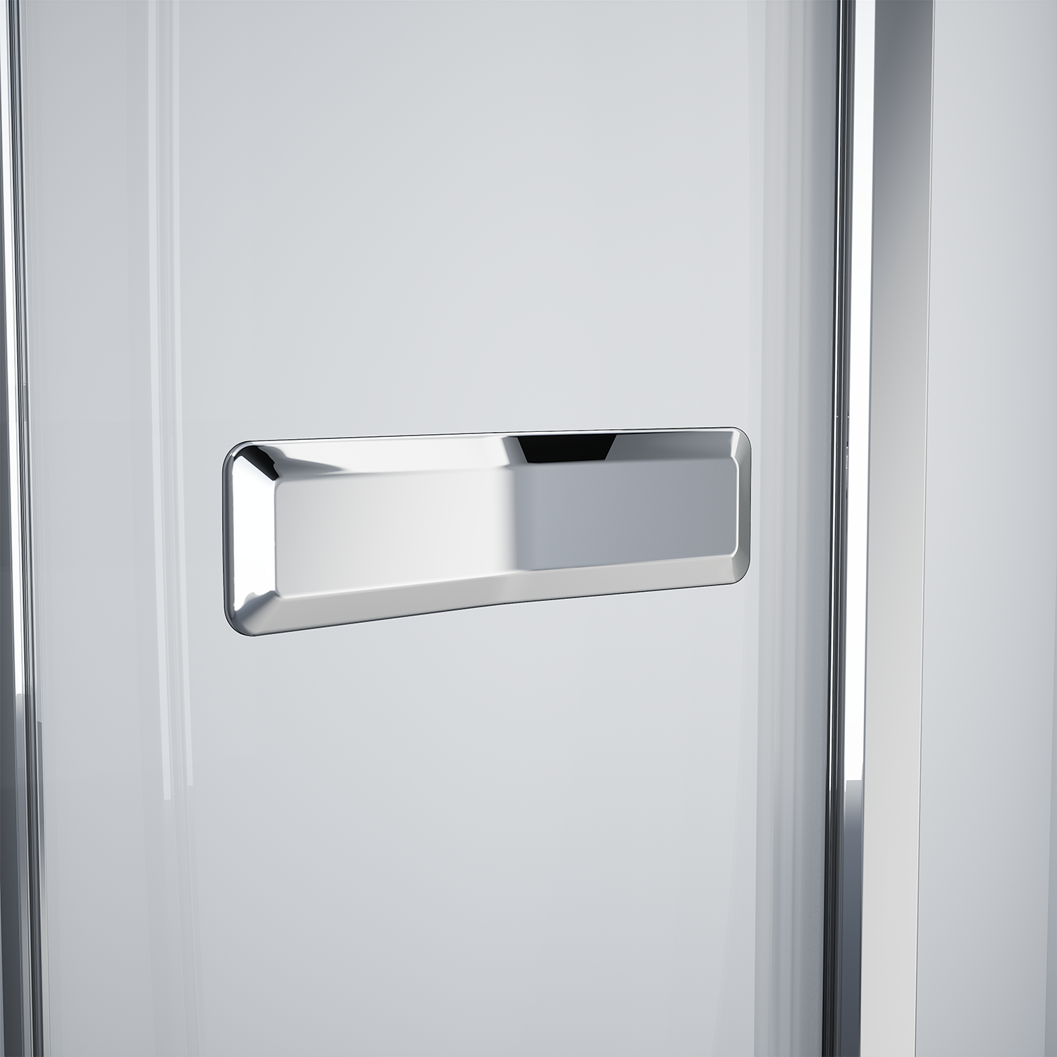 Porta doccia saloon L 87.6-90.5 cm x H 200 cm per nicchia in vetro trasparente SP. 8 mm, profilo lucido cromo, serie Neo - 8