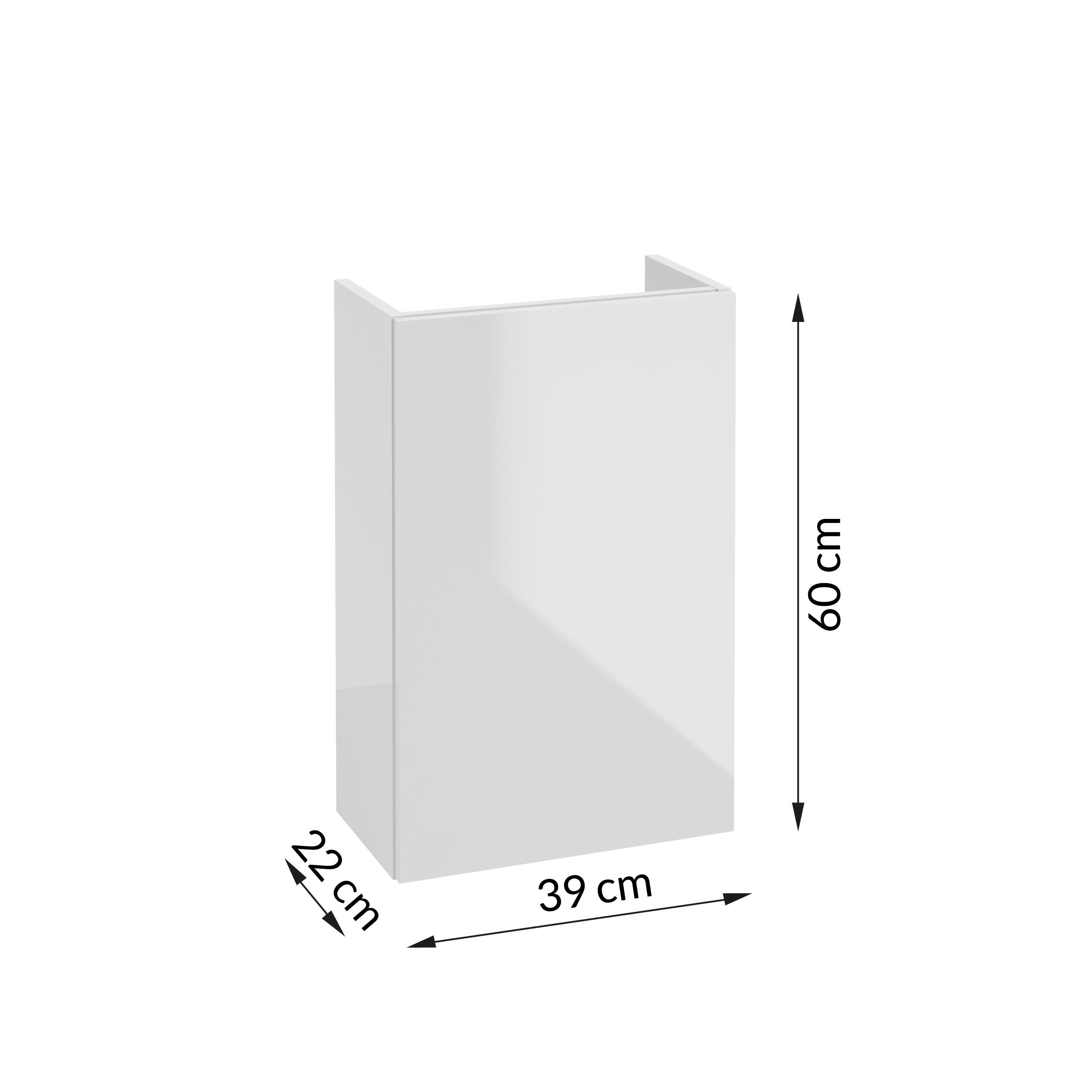 Szafka pod umywalkę Metro System 39 cm biała - 3