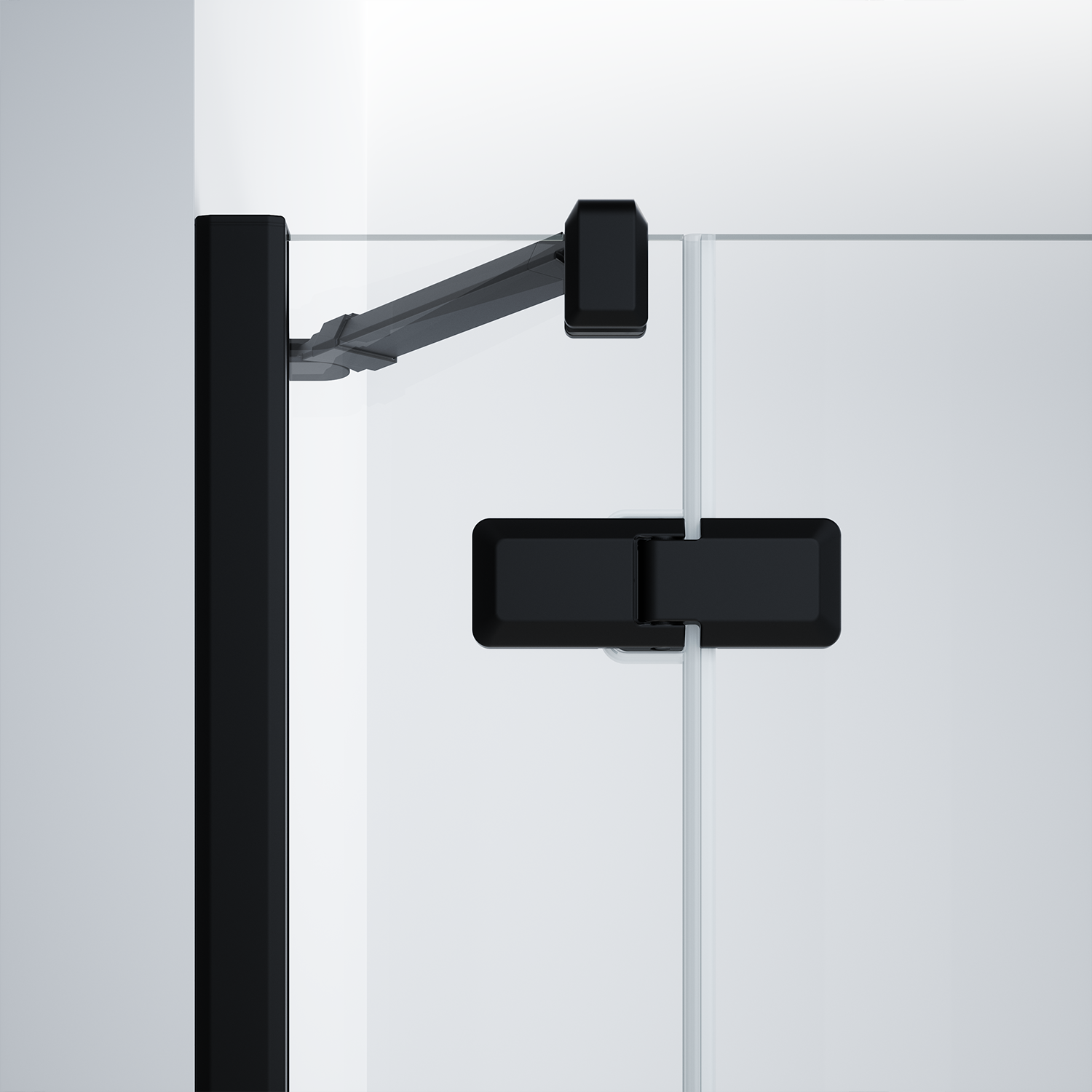 Porta doccia battente Neo, L 97.6-100.5 cm x H 200 cm x SP 8 mm, profilo nero - 9