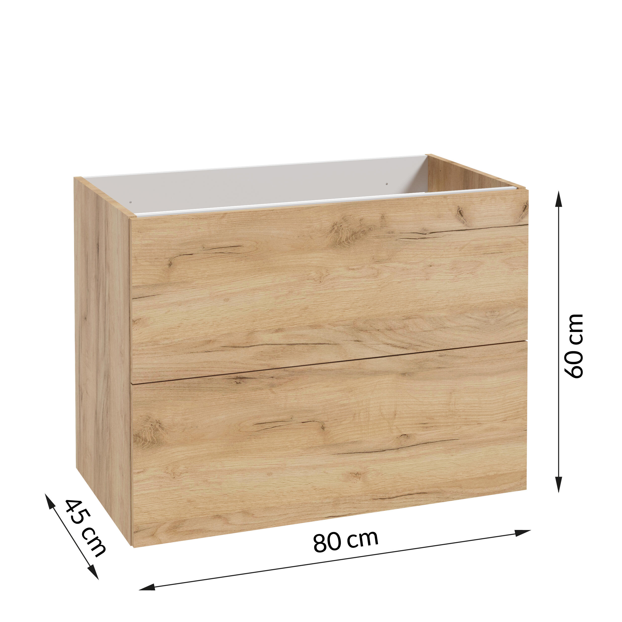Szafka pod umywalkę Metro System 80 cm dąb - 2