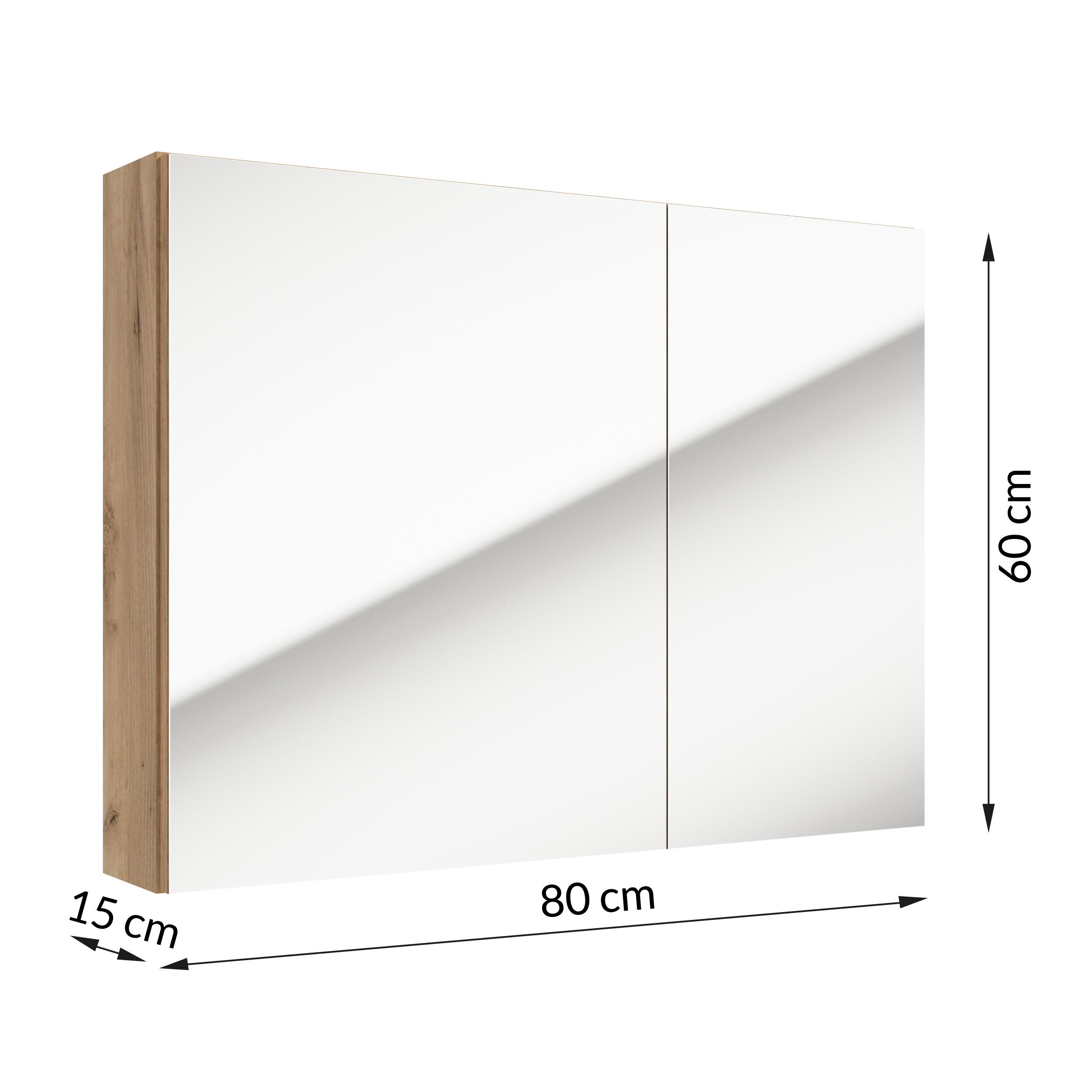Szafka lustrzana Onas Uni 80 cm - 2