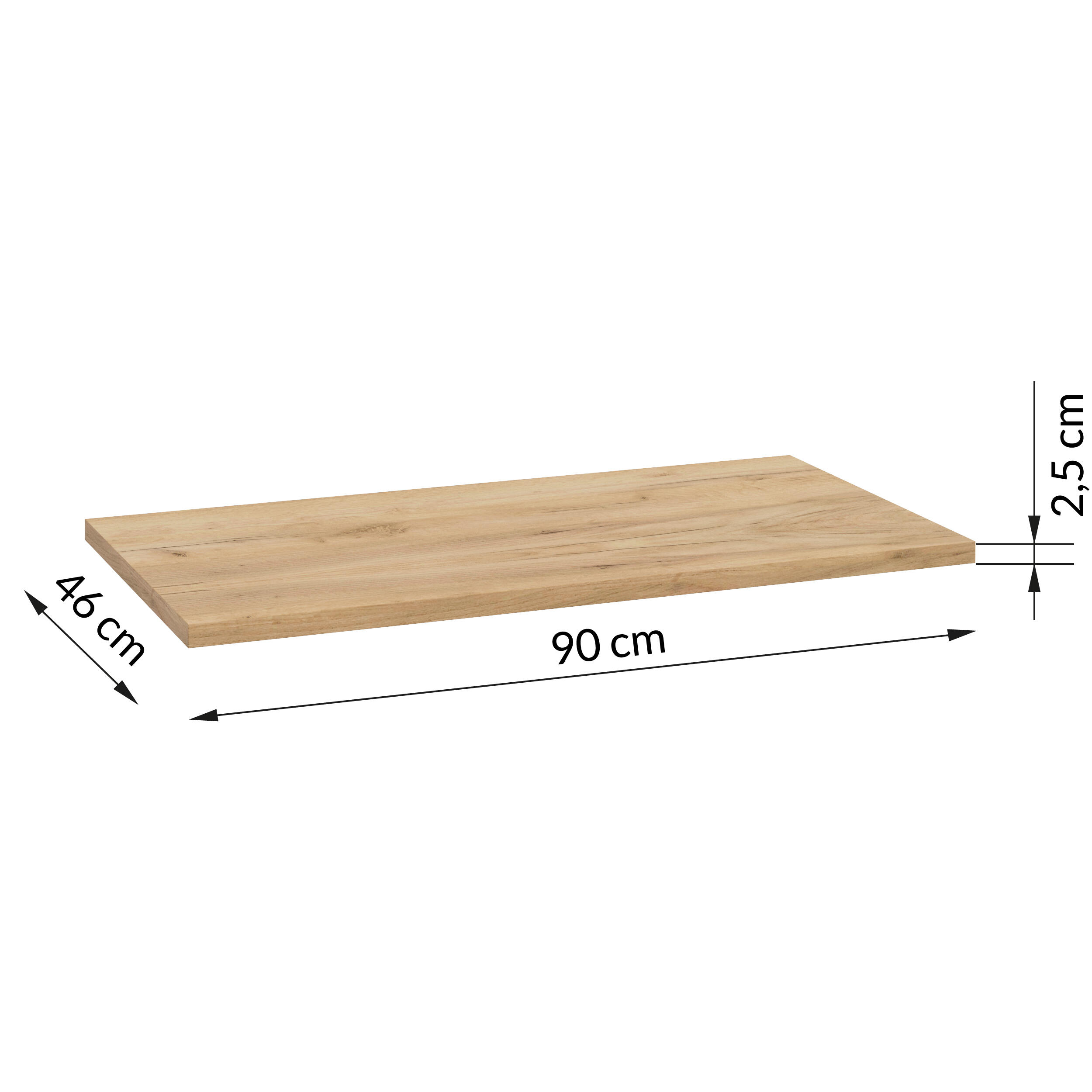 Blat Uni 90 cm dąb złoty - 2