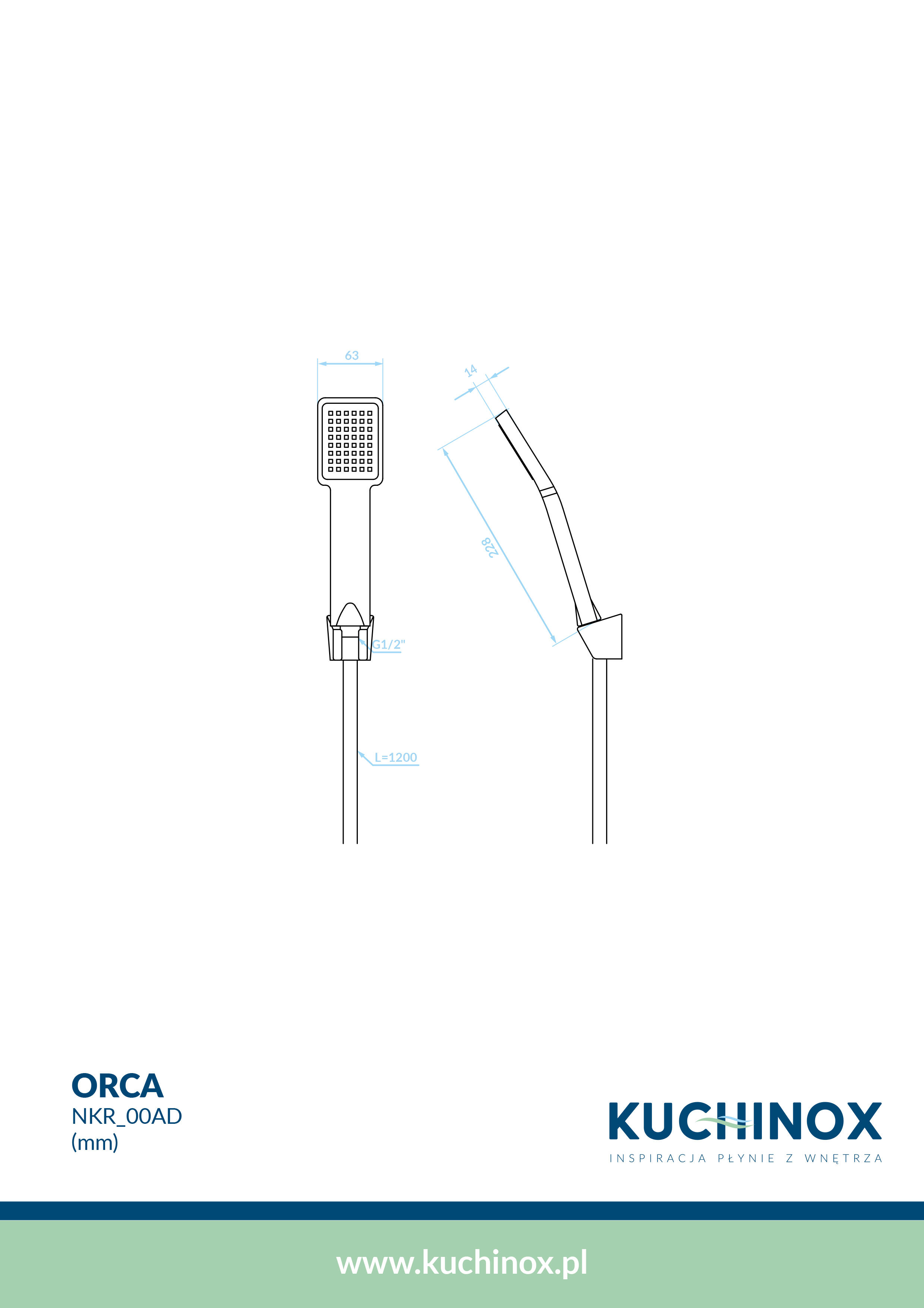 Zestaw prysznicowy punktowy Kuchinox Orca chrom - 2