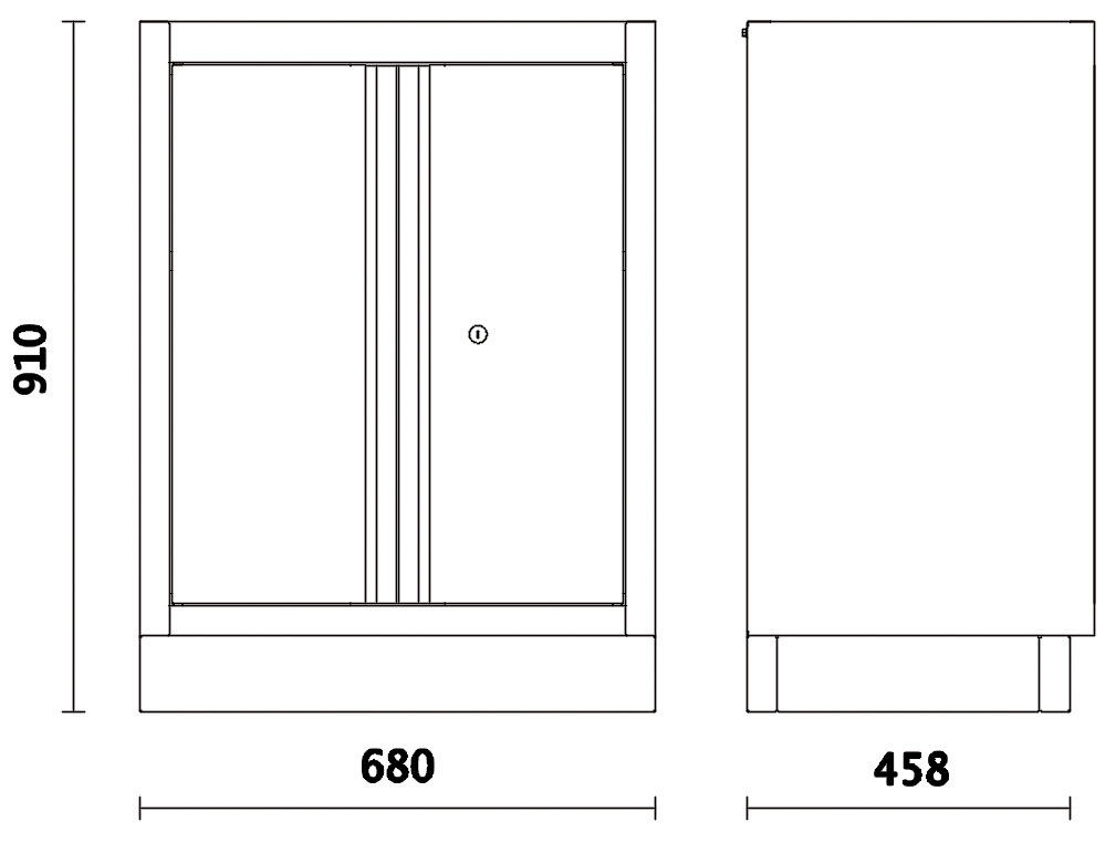 Moduł stały dwudrzwiowy 4500/C45PRO/M Beta - 3