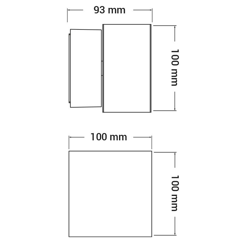 Oprawa elewacyjna FALENA-1 LED 6W 220lm N/B IP54 szara obracalna - 3