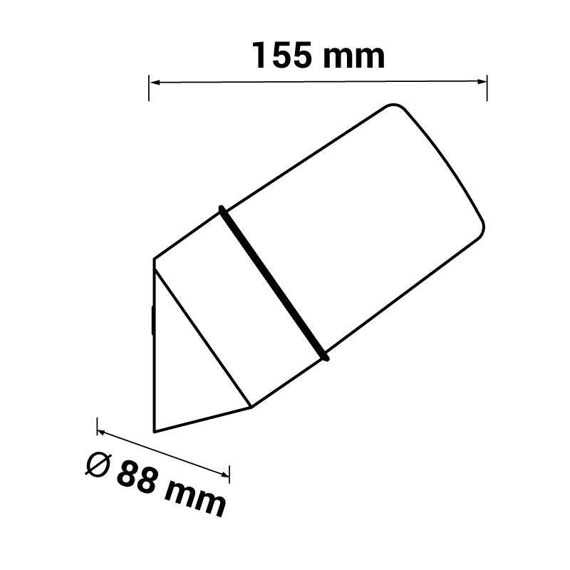 Oprawa elewacyjna SAN E27 IP54 czarna - 2