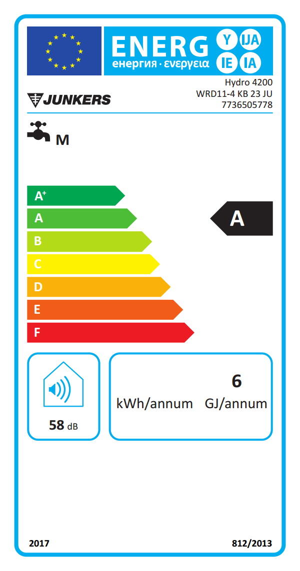Ogrzewacz przepływowy gazowy 19.2 kW WRD11-4KB 23 (JUN060-7736505778) - 2
