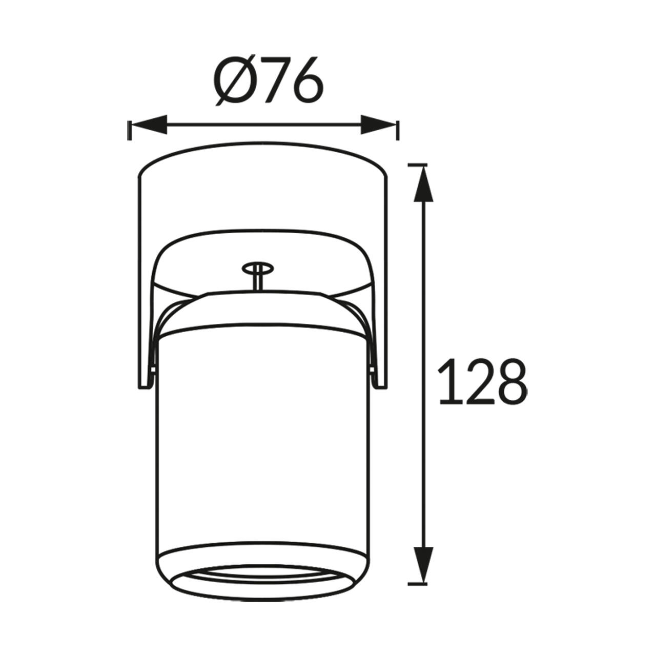 Lampa ścienno-sufitowa GU10 DOMEN 1xGU10 35W kolor czarny - 2