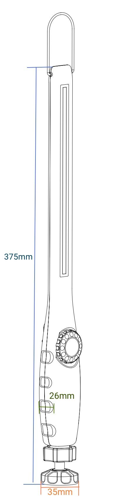 Latarka warsztatowa LED 10W, 400lm, 2000mAh, funkcja ściemniania, magnes, hak - 2