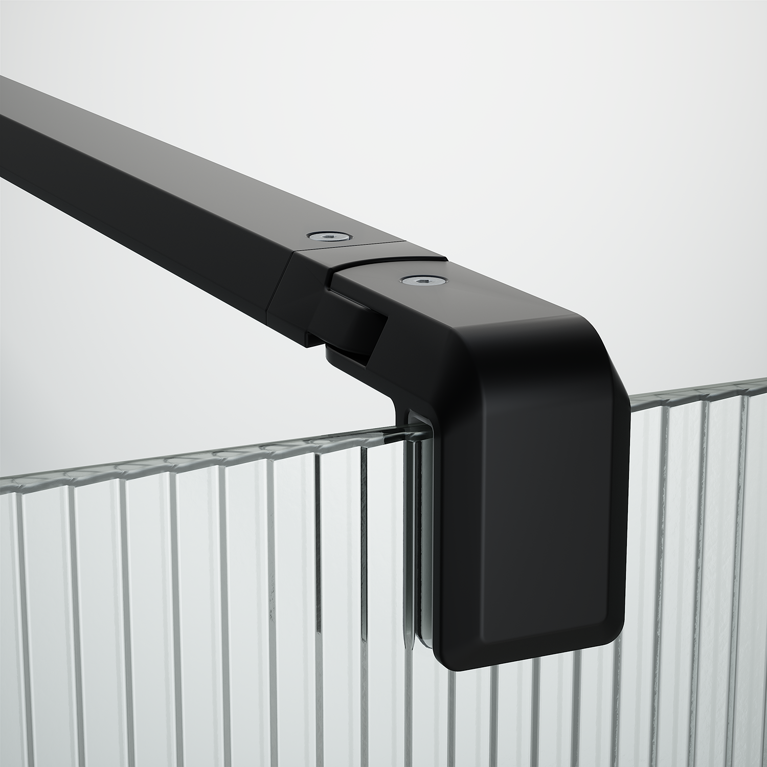 Box doccia walk-in Neo, vetro scanalato 8 mm, L 68.6-69.5 cm x H 200 cm, profilo nero - 4