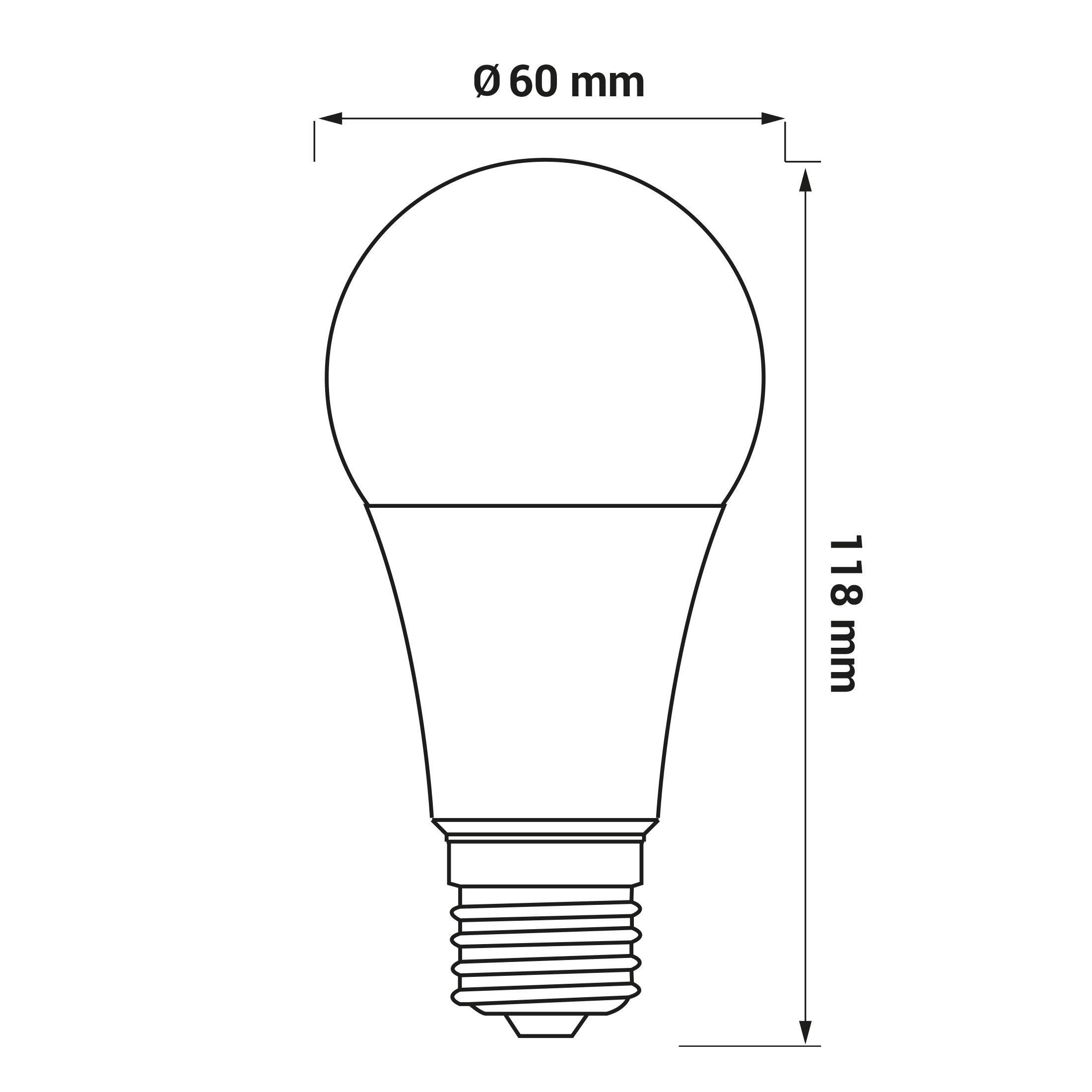 Żarówka LED E27 A60 11W 1055lm 3000K ściemnialna TRIAC - 3