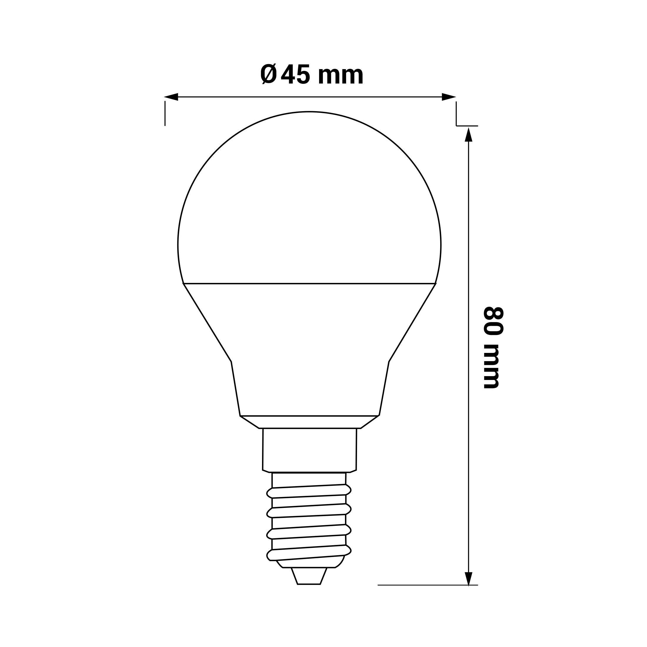 Żarówka LED E14 kulka 3,5W 249lm 6500K - 3