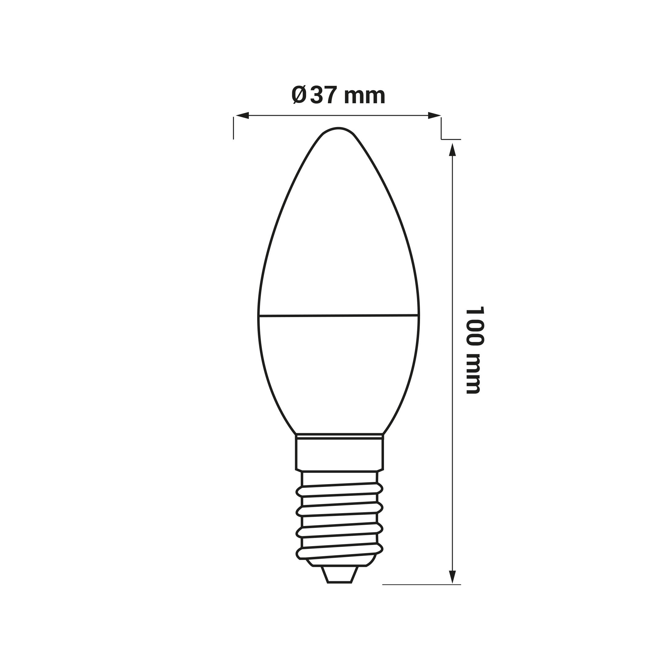Żarówka LED E14 swieca 3,5W 249lm 6500K - 5