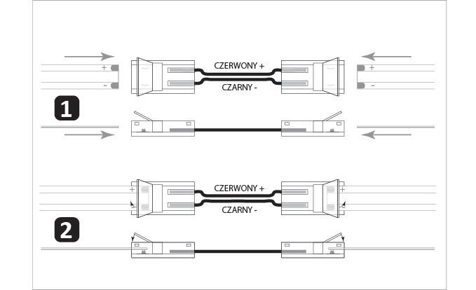 Złącze kątowe do taśm LED COB 8mm 2 pin dwustronne 12 24V DC 3A - 3