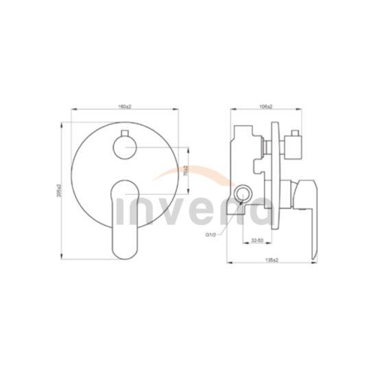 Bateria podtynkowa Invena Sirios  - 2