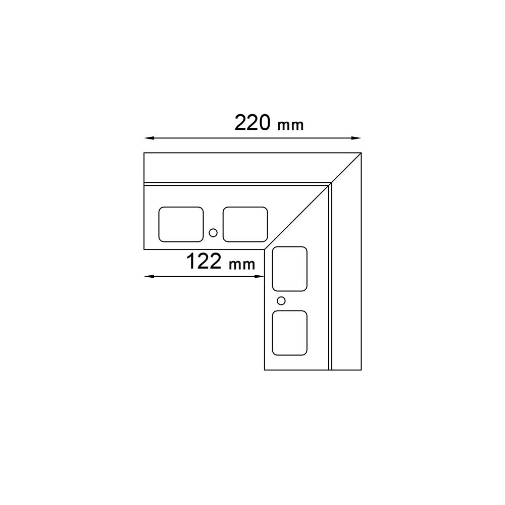 Narożnik zewnętrzny Renoplast K100/90 grafit - 2