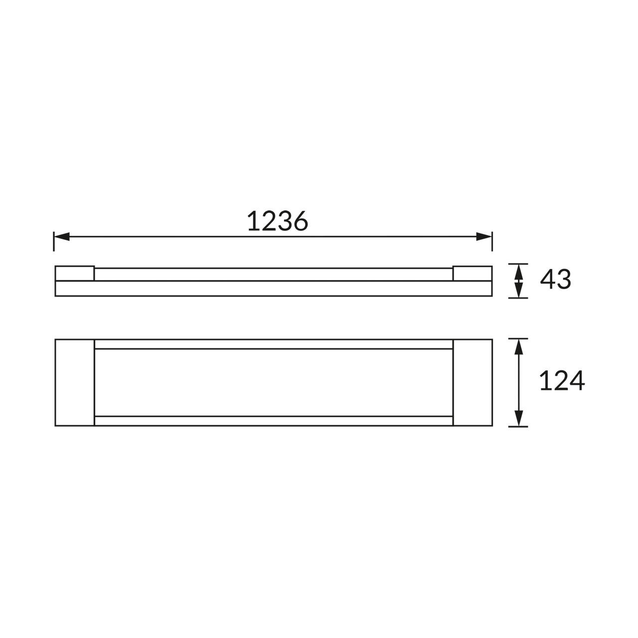 Oprawa do świetlówek LED  120cm, 2x świetlówka,  z mlecznym kloszem - 2