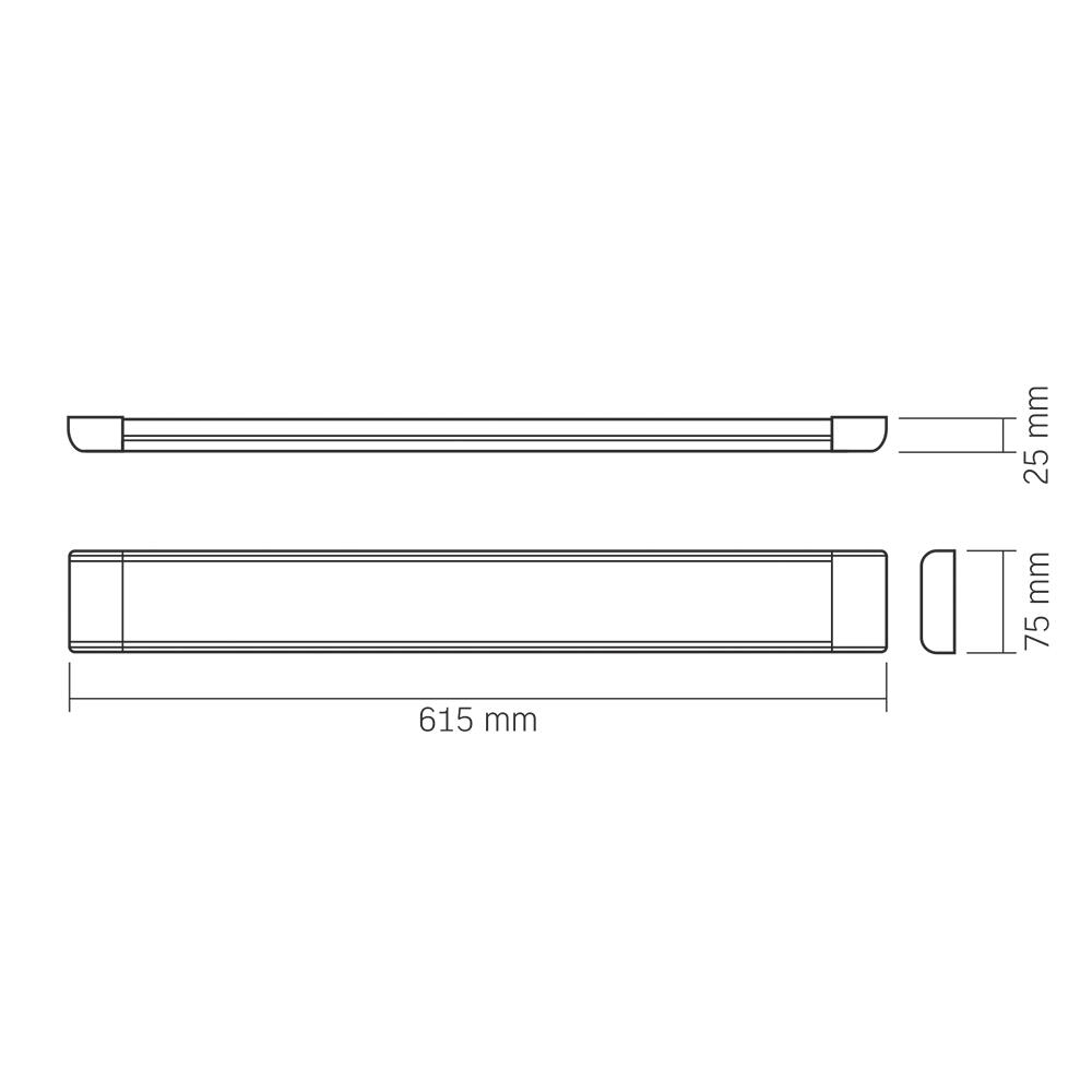 Oprawa hermetyczna LED 60cm 27W 2700Lm IP20  - 4