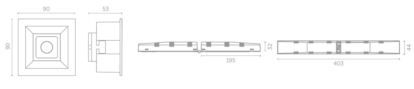 Oprawa awaryjna LOVATO podtynkowa ECO LED IP41 1W optyka uniwersalna 1h jednozadaniowa AWEX - 2