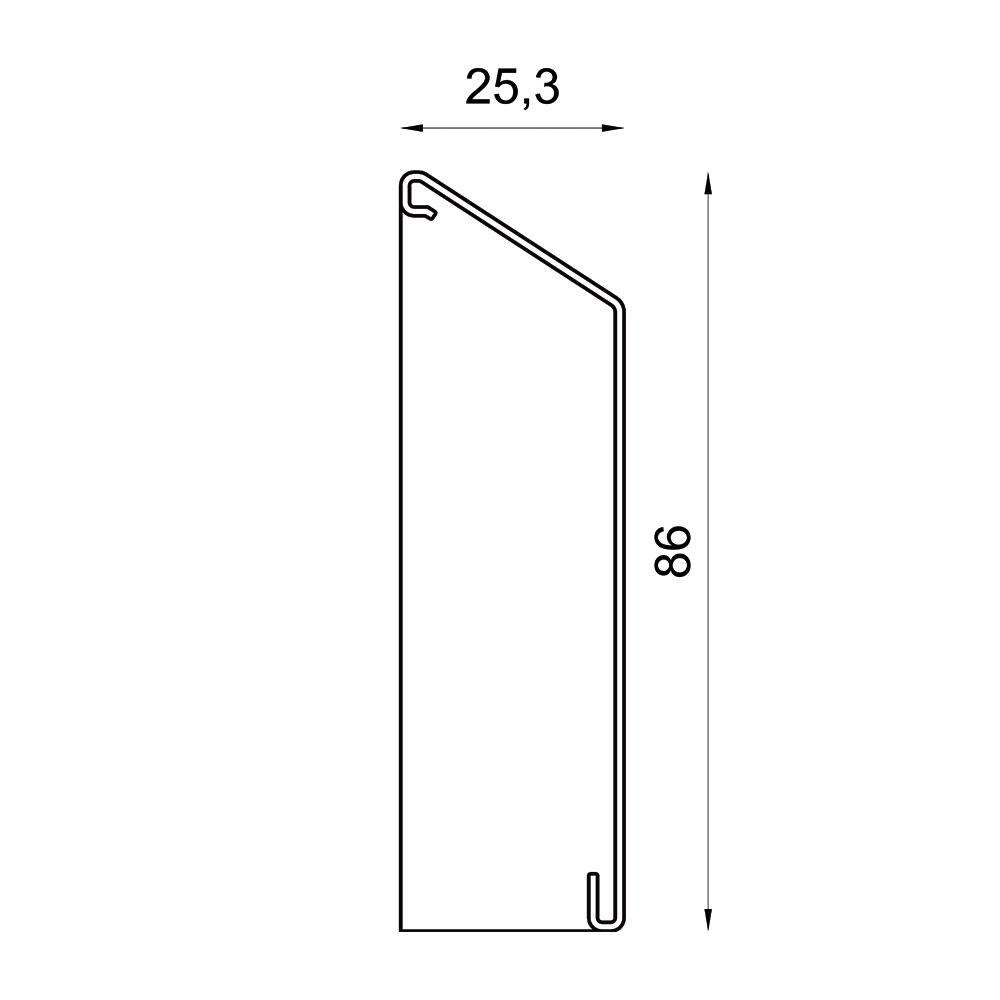 Odbojnik cokołowy Renoplast OC2 grafit 2 szt. (komplet) - 2