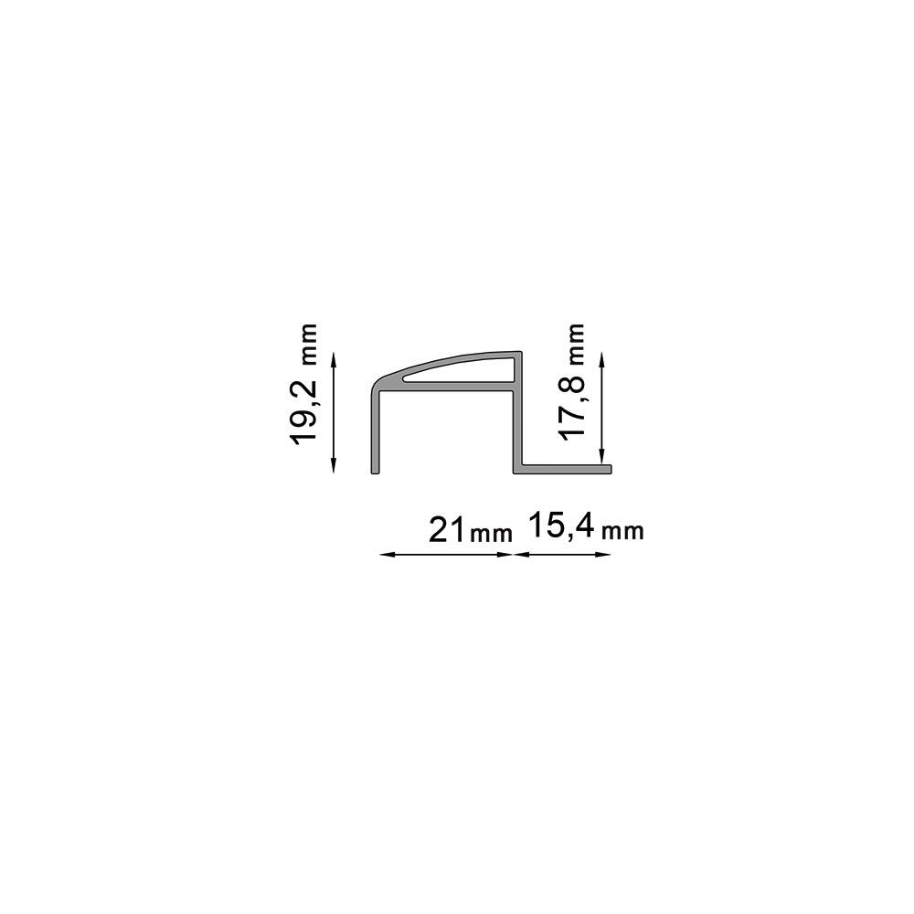 Profil zamykający Renoplast W20 200 cm grafit - 2