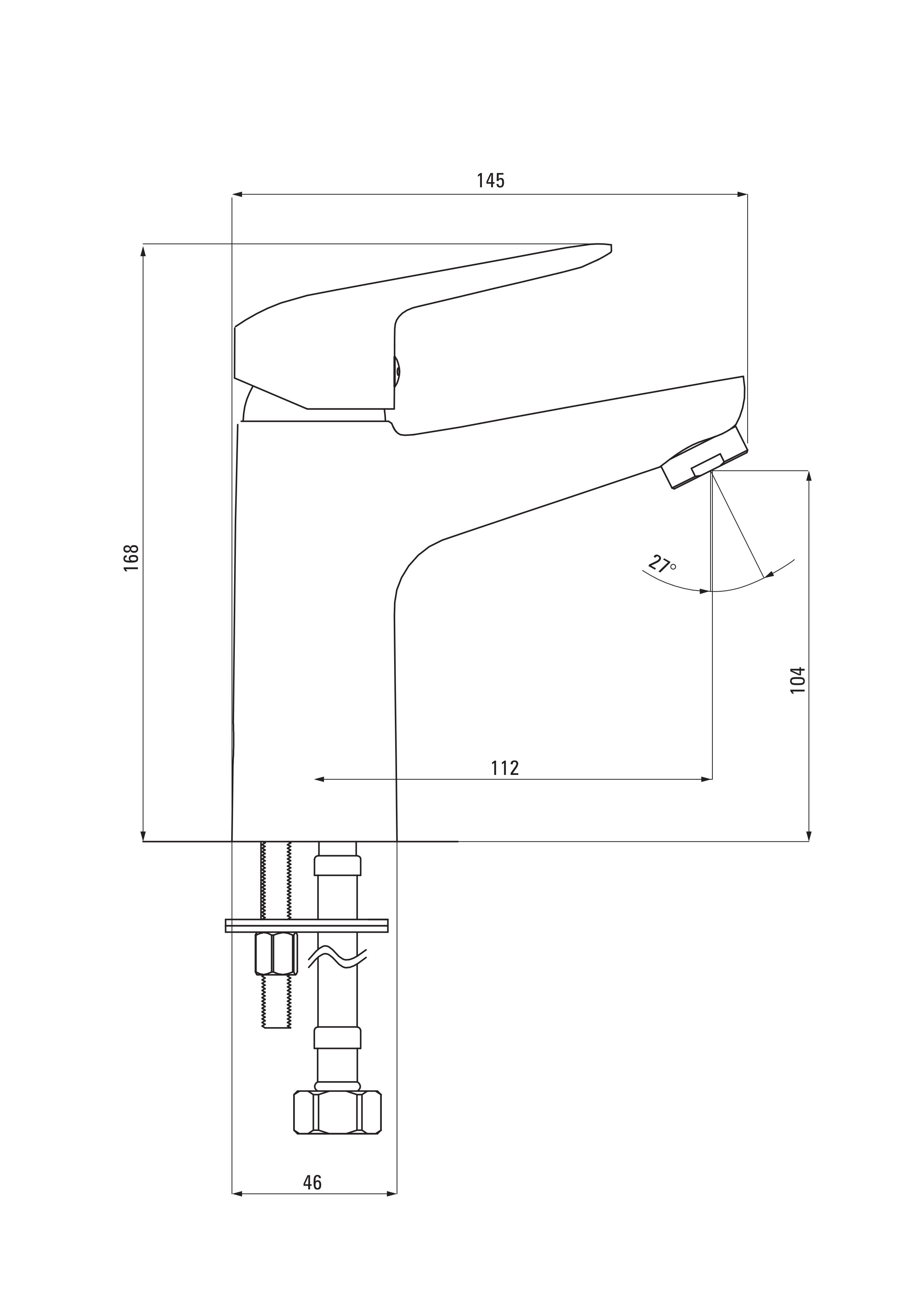 Bateria umywalkowa Deante Boro czarna - 2