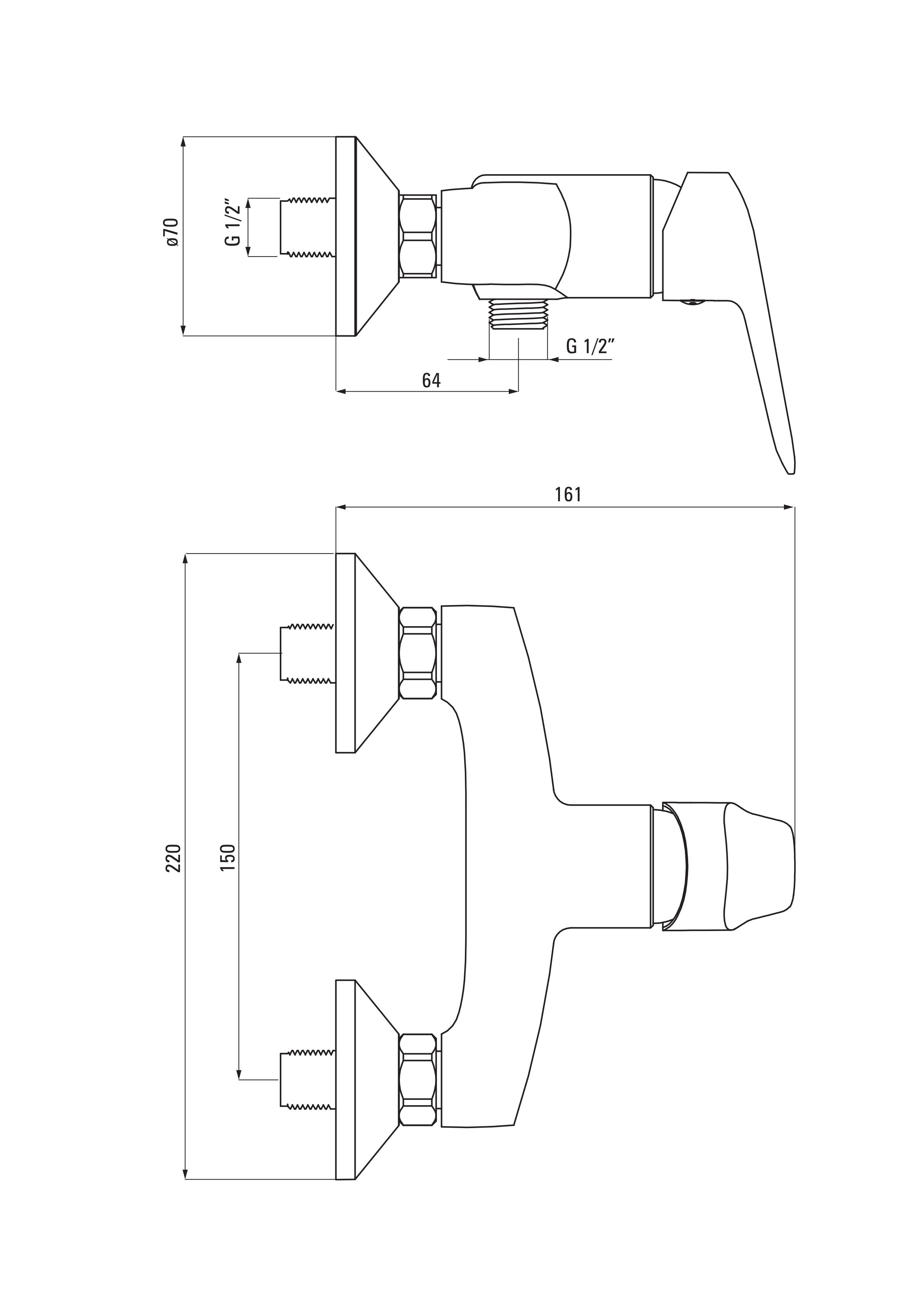 Bateria prysznicowa Deante Boro czarna - 2