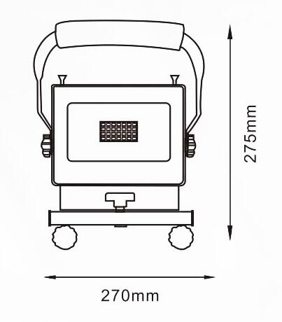 Naświetlacz akumulatorowy 50W - 3