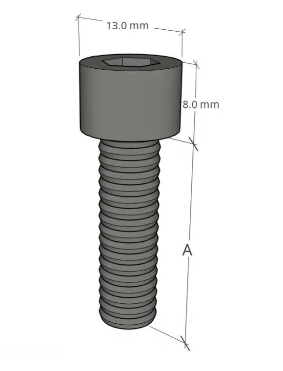 Śruba M8x25mm imbus nierdzewna 50szt - 2