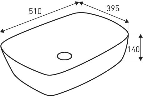 Umywalka nablatowa Kerra KR-640 - 3