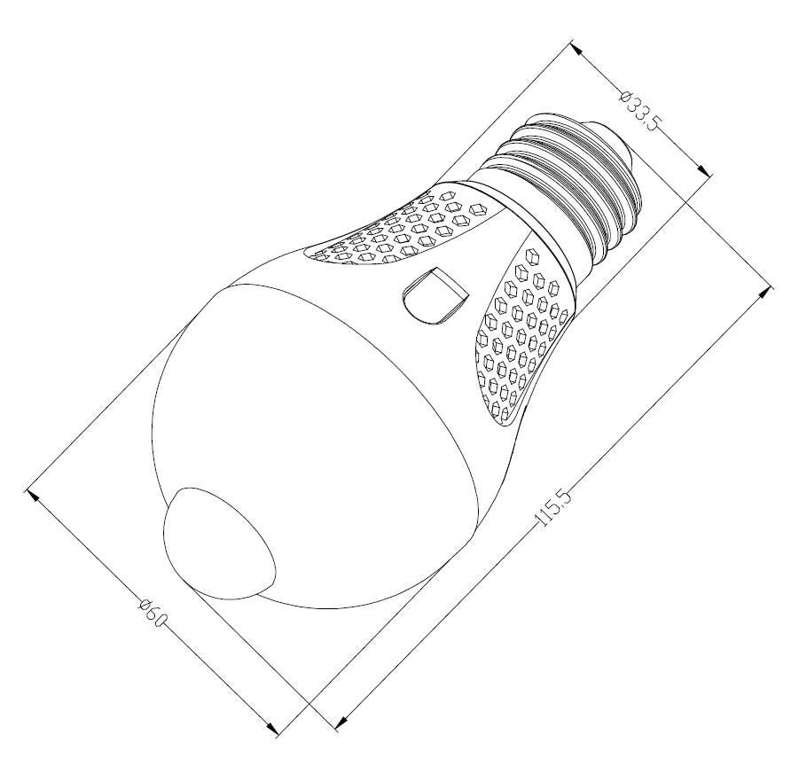 Żarówka LED E27 z czujnikiem ruchu PIR A60 7W 600LM 4000K, <20lx 60sec 10m - 4