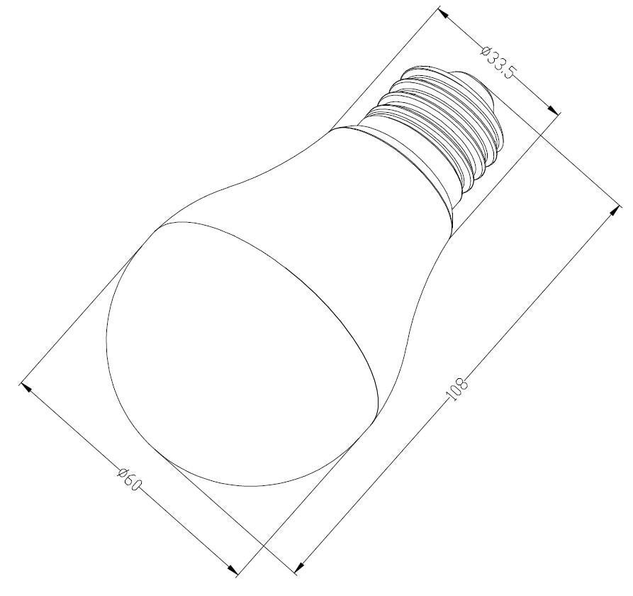 Żarówka LED E27 z czujnikiem ruchu PIR A60 7W 600LM 4000K, <20lx 60sec 10m - 2