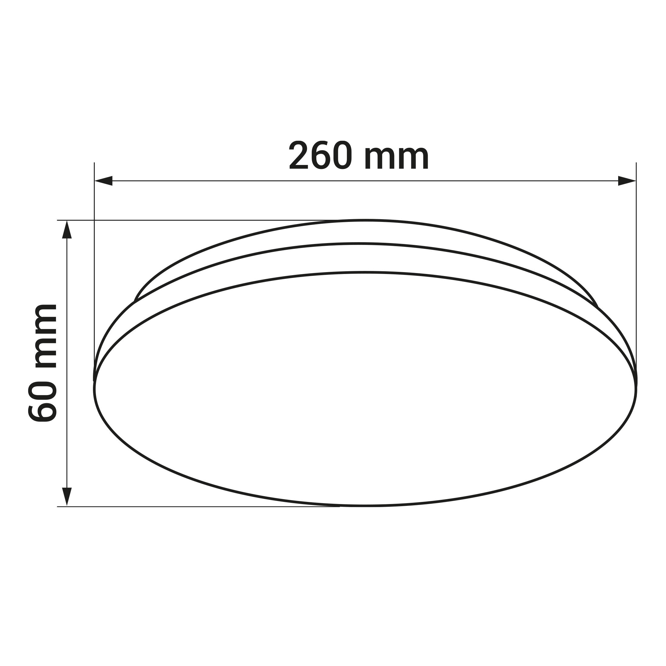 Plafon LED okrągły, 12W, IP20, 4000K, średnica 26cm, strumień użyteczny 840Lm - 4