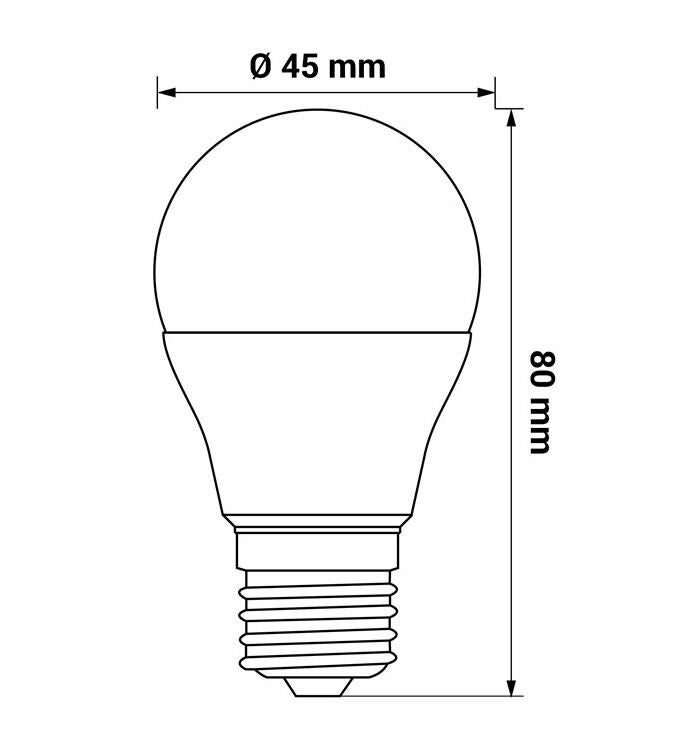 Żarówka LED E27 4,9W 470lm kulka zimna biel LP - 2
