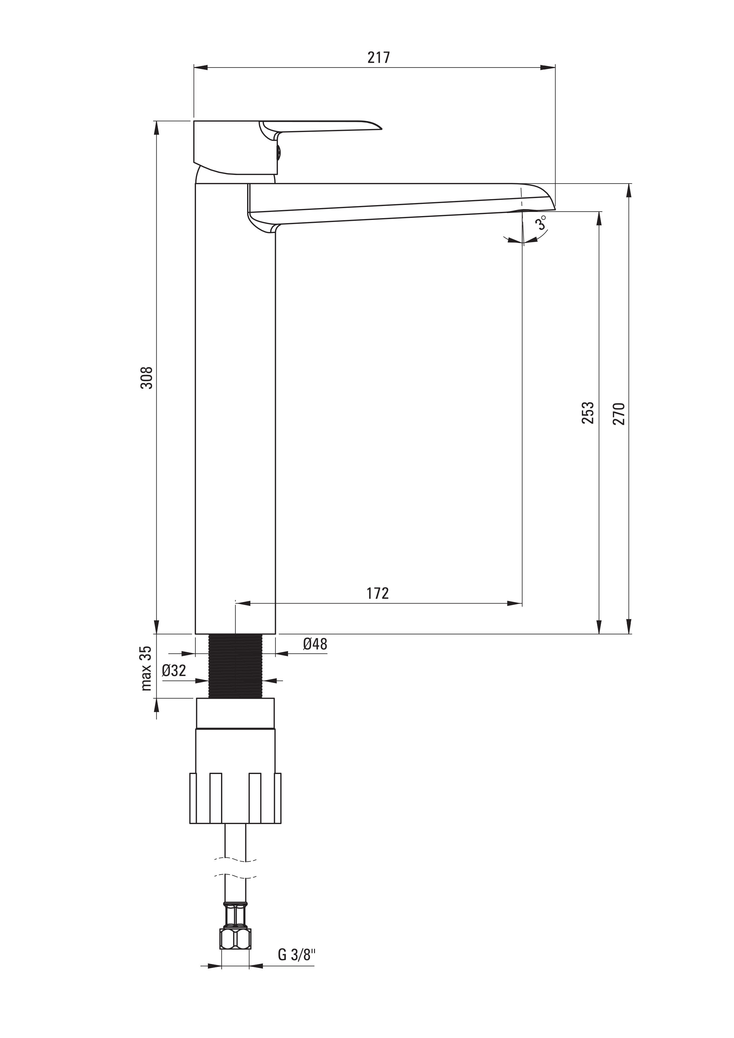 Bateria umywalkowa Deante Corio BFC_020K - 2