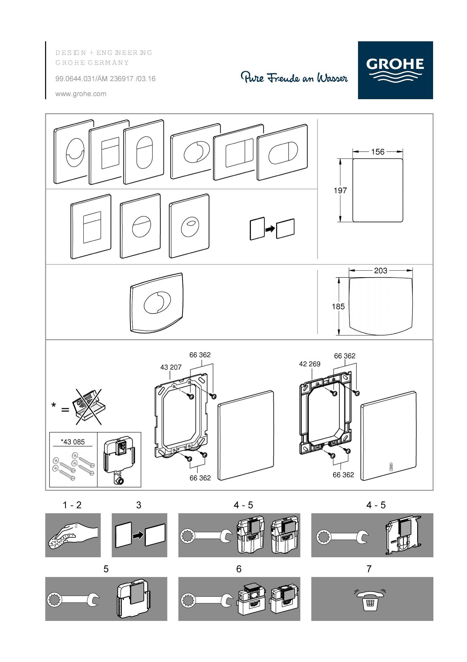Stelaż WC podtynkowy Grohe Solido przycisk czarny - 4