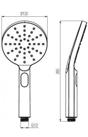 Słuchawka prysznicowa Valvex Round chrom - 2