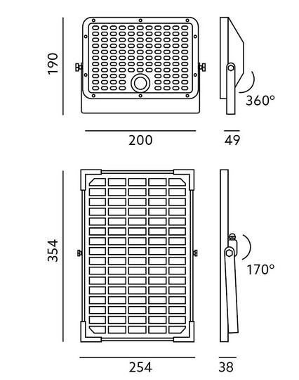 Naświetlacz solar LED 30W - 2
