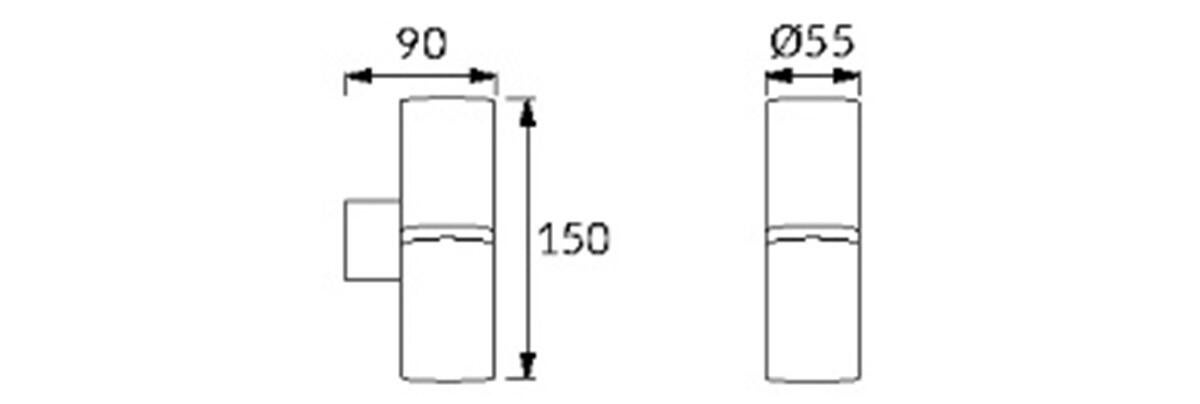 Lampa ścienno sufitowa DIOR 2xGU10, kolor biało-chromowy, kinkiet, dwukierunkowy - 3