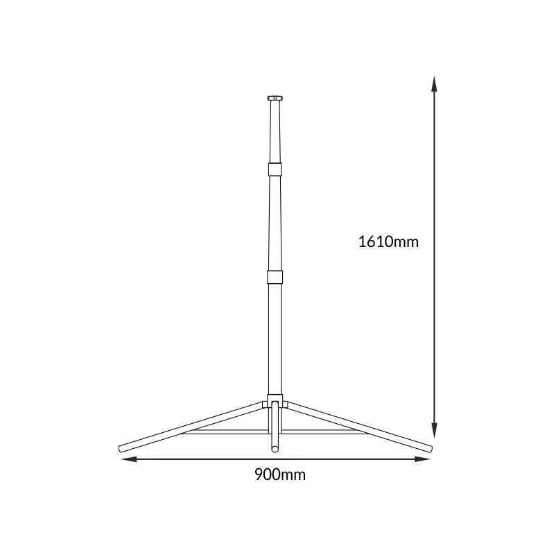 Statyw pojedynczy do naświetlacza wysokość 155cm - 2