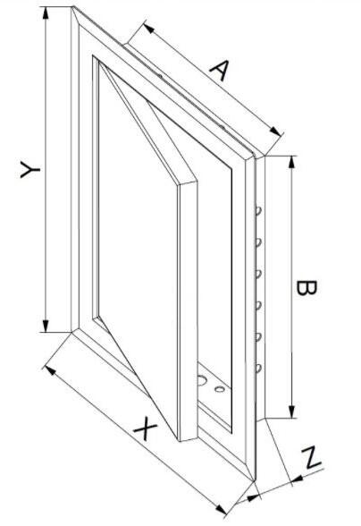 Drzwiczki rewizyjne metalowe 40x40 DM93Z zamek - 2