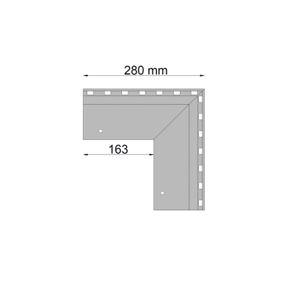 Narożnik zewnętrzny Renoplast W60 90 grafit - 2
