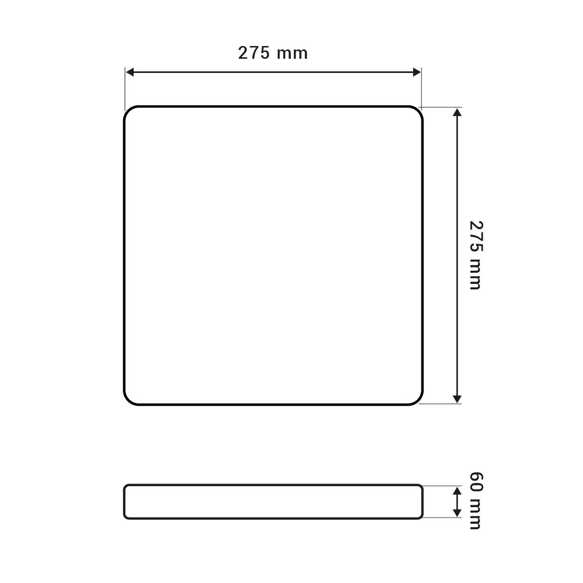 Plafon LED kwadratowy, 18W, IP20, 4000K, wymiary 28x28cm, strumień użyteczny 1260Lm - 3